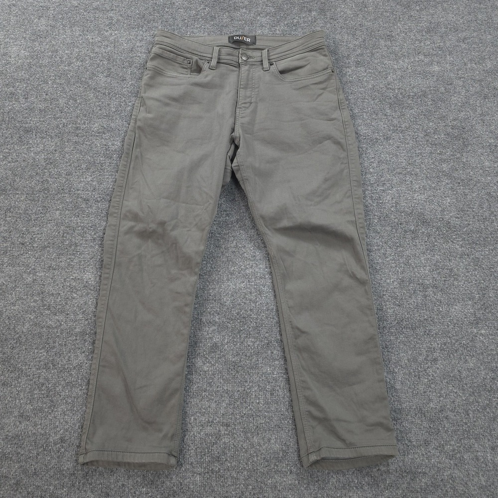 DU/ER Pants Mens 32x28 Gray N2X Relaxed Taper Stretch Casual Comfort Workwear